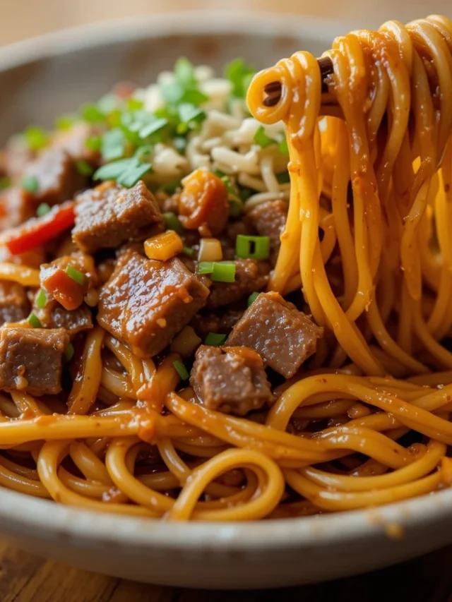 Sticky Beef Noodles