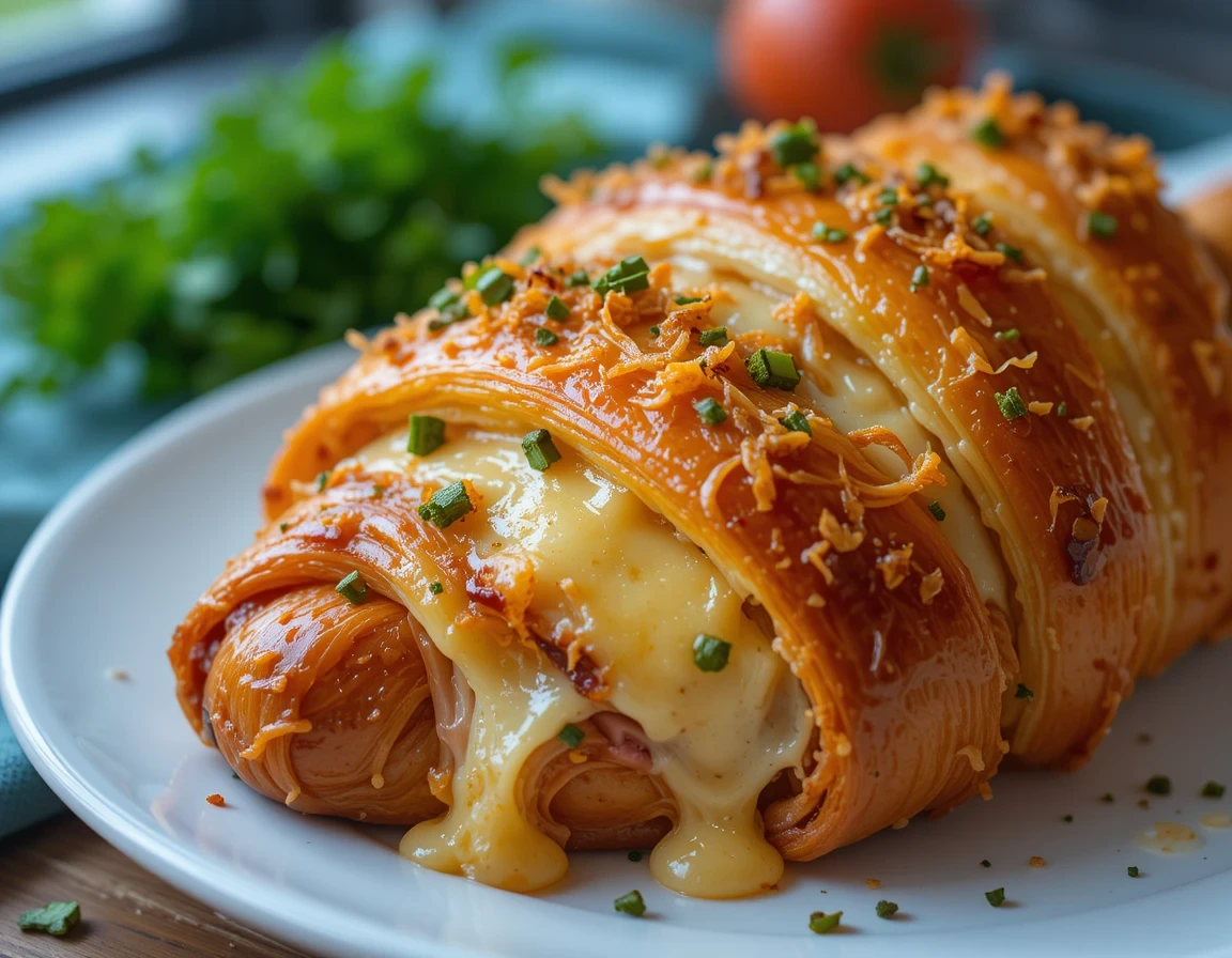 ham and cheese croissant bake