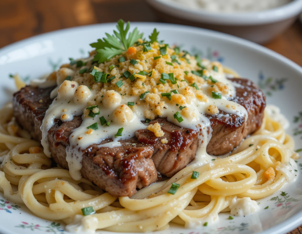 Steak Gorgonzola Alfredo