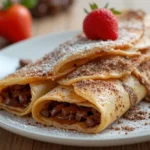 chocolate filled crepes