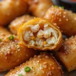 Golden Crab Rangoon Egg Rolls