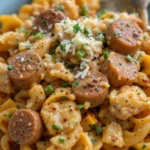 Smoky Cheddar Ranch Chicken & Beef Sausage Pasta