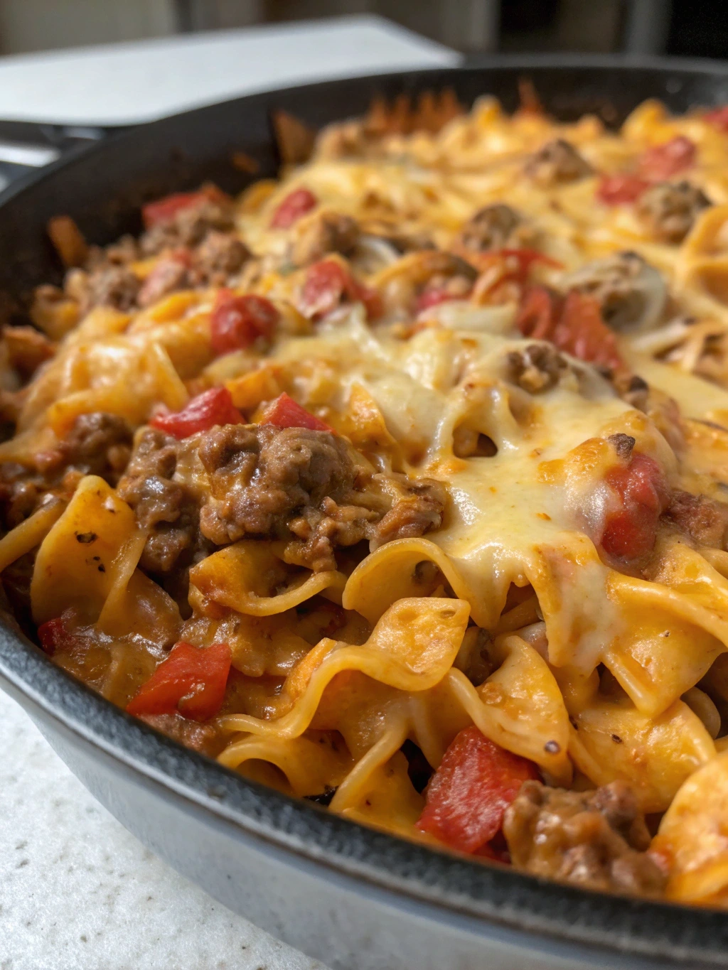Ground Beef Stroganoff Pasta Casserole With Cheese