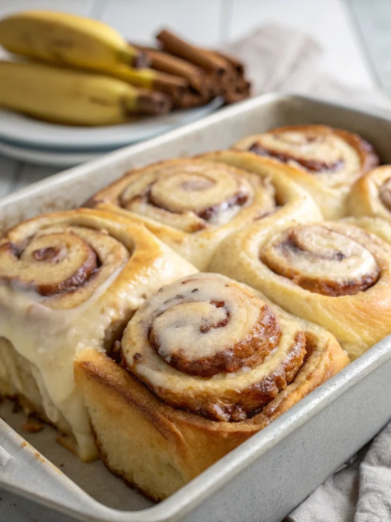 Banana Bread Cinnamon Swirl Rolls