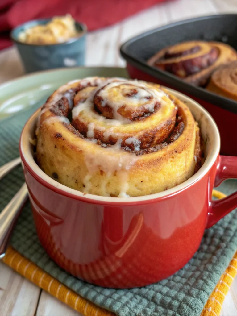 Cinnamon Roll Microwave Mug Cake
