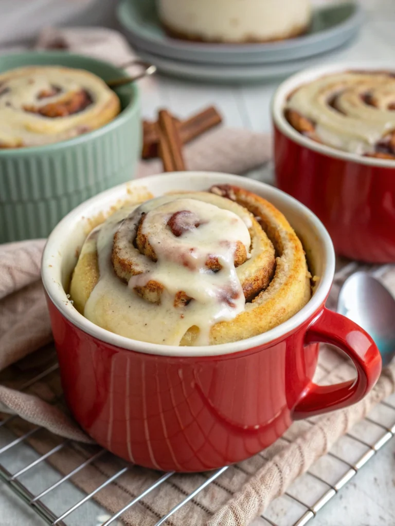 Cinnamon Roll Microwave Mug Cake